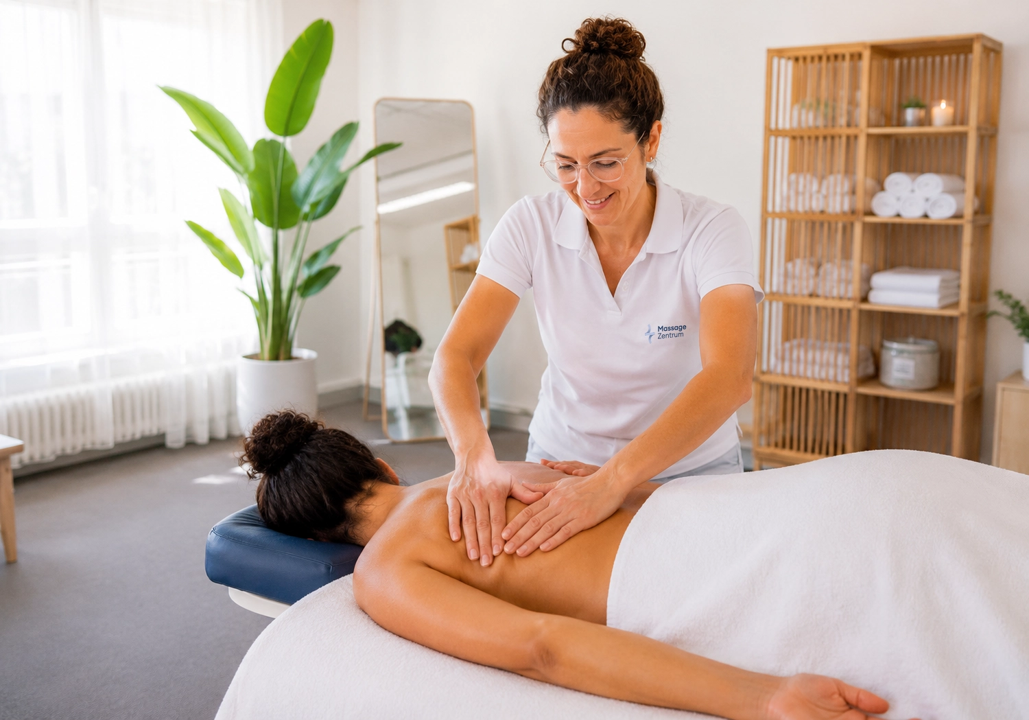 Behandlung des Rückens im Massage Zentrum Würenlos an der Bahnhofstrasse 49